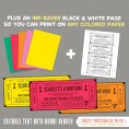 Movie Night Party Invitations - 3 Color Variations + Ink Saver Page!